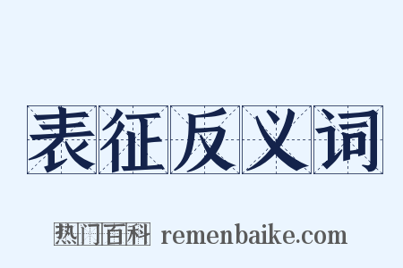 表征反义词是什么意思的图片